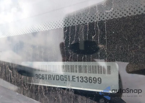 2020 Ram Promaster 2500 High Roof 159 Wb из США, поврежденный, VIN 3C6TRVDG5LE133699